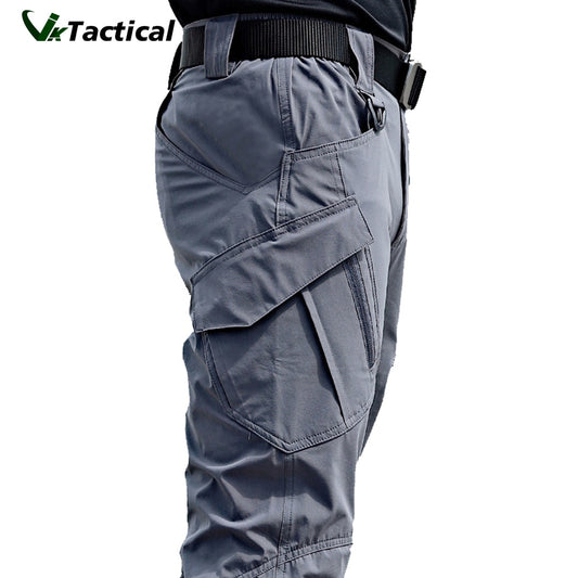 Men's Slim Fit Tactical Pants Multiple Pockets Cargo Pant (6 Colors)