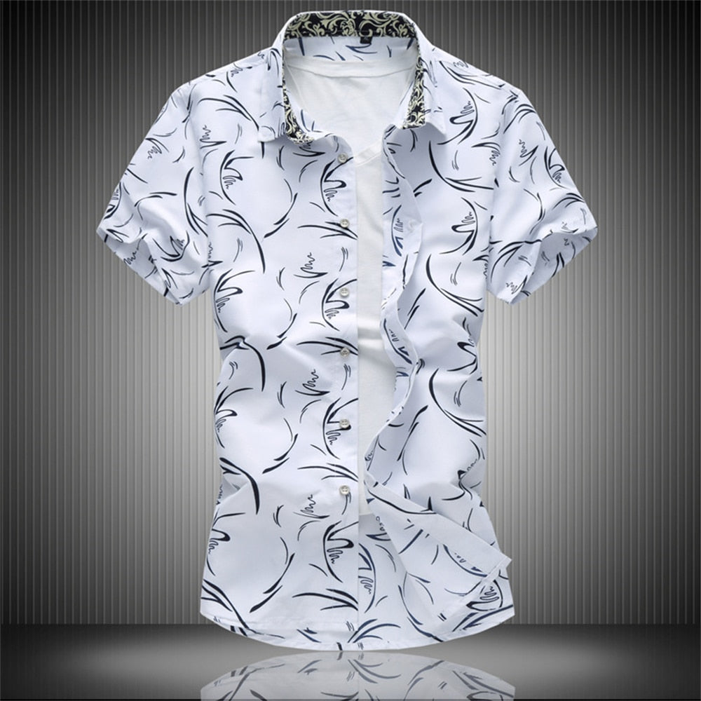 Men's 3d Printed Hawaiian Beach Short Sleeve Fashion Shirts - Collection 2 (9 Styles)