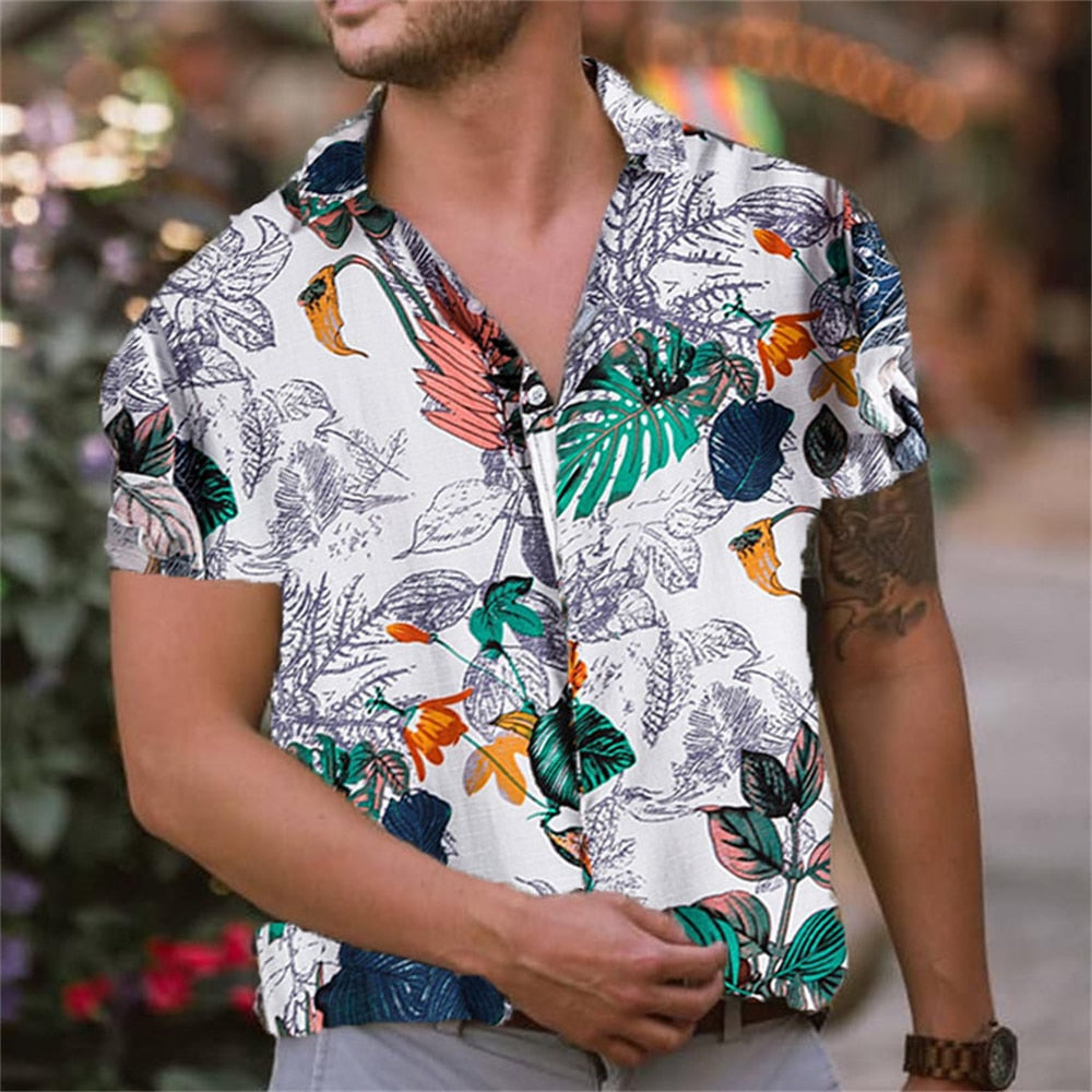 Men's 3d Printed Hawaiian Beach Short Sleeve Fashion Shirts - Collection 2 (9 Styles)