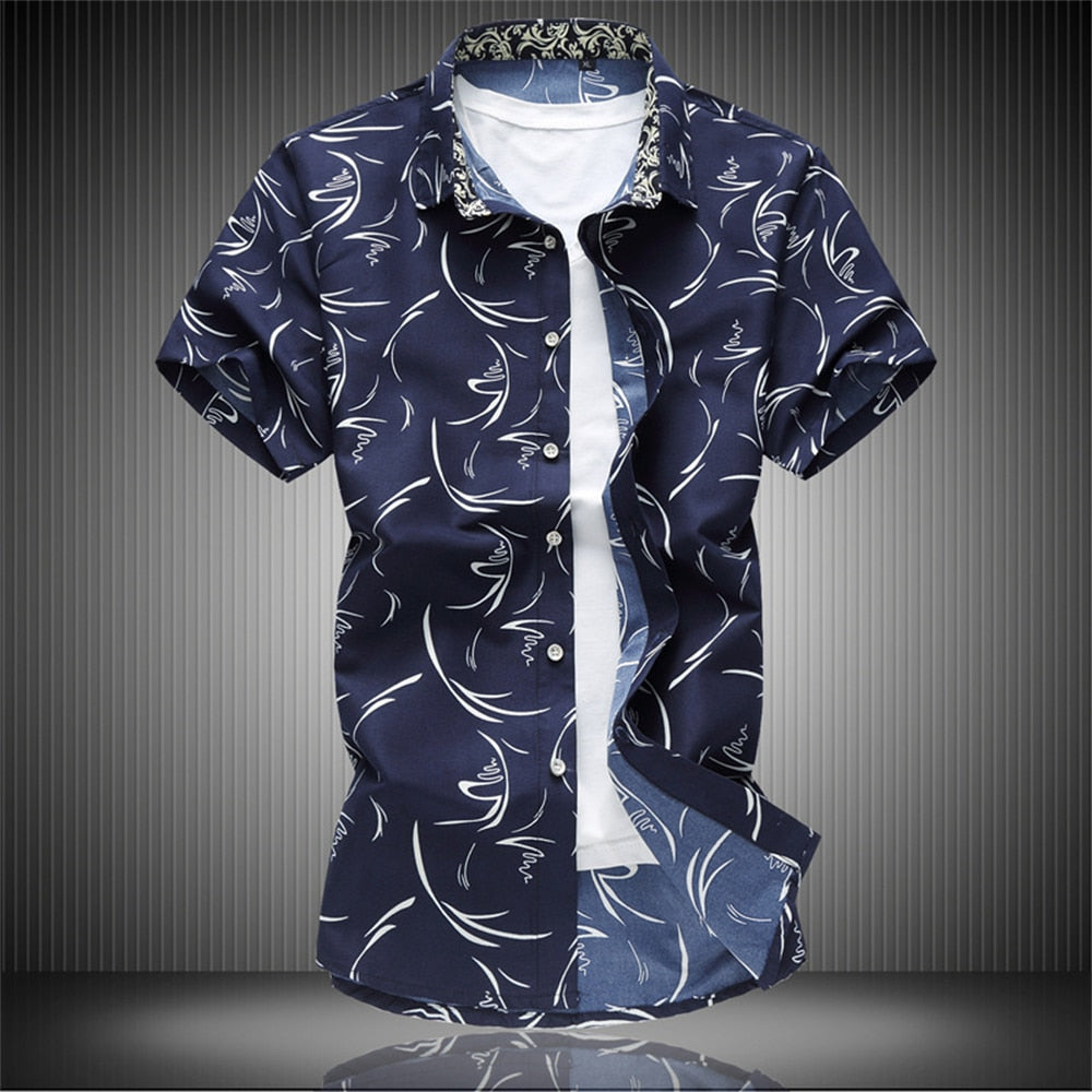 Men's 3d Printed Hawaiian Beach Short Sleeve Fashion Shirts - Collection 2 (9 Styles)