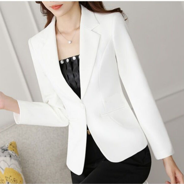 Women's Korean fashion self-cultivation casual ladies Regular Single Breasted Blazer (10 Colors)