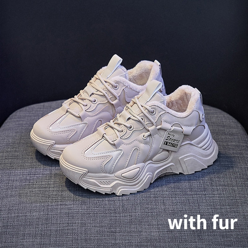 Sneakers for Women with Free Shipping 2022 Designer Platform Casual Sports Running Vulcanized White Shoes Female Chunky Sneaker