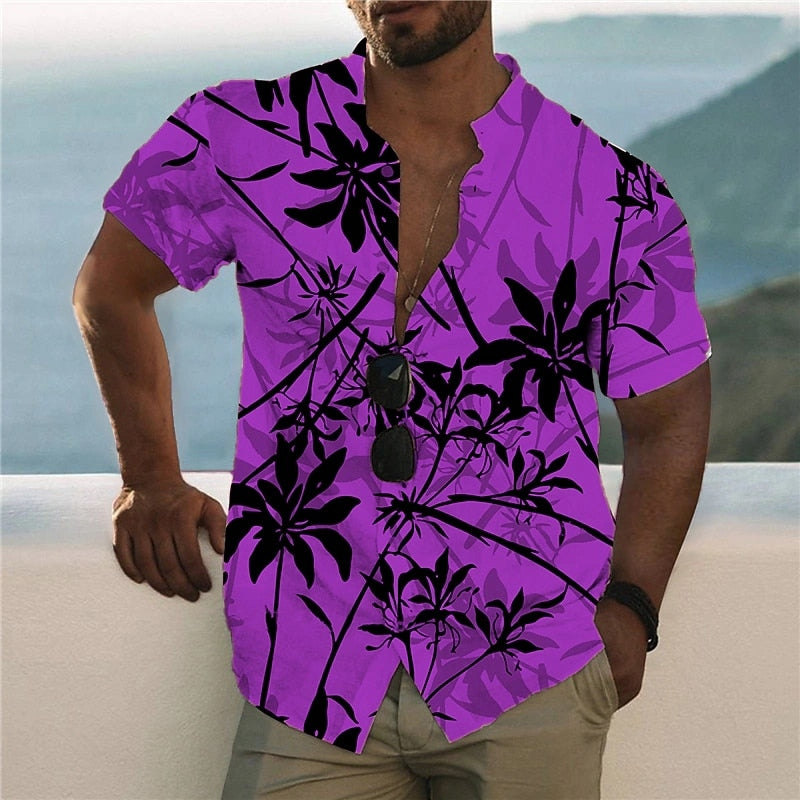 Men's 3d Printed Hawaiian Beach Short Sleeve Fashion Shirts - Collection 1 (9 Styles)
