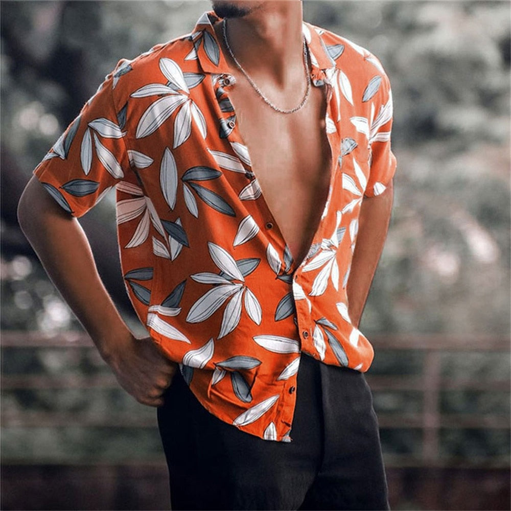 Men's 3d Printed Hawaiian Beach Short Sleeve Fashion Shirts - Collection 1 (9 Styles)