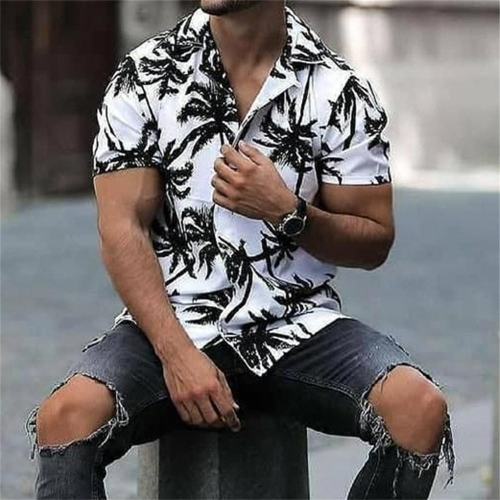 Men's 3d Printed Hawaiian Beach Short Sleeve Fashion Shirts - Collection 1 (9 Styles)