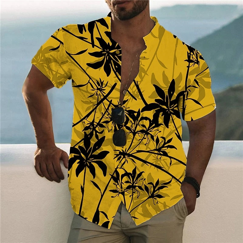 Men's 3d Printed Hawaiian Beach Short Sleeve Fashion Shirts - Collection 1 (9 Styles)