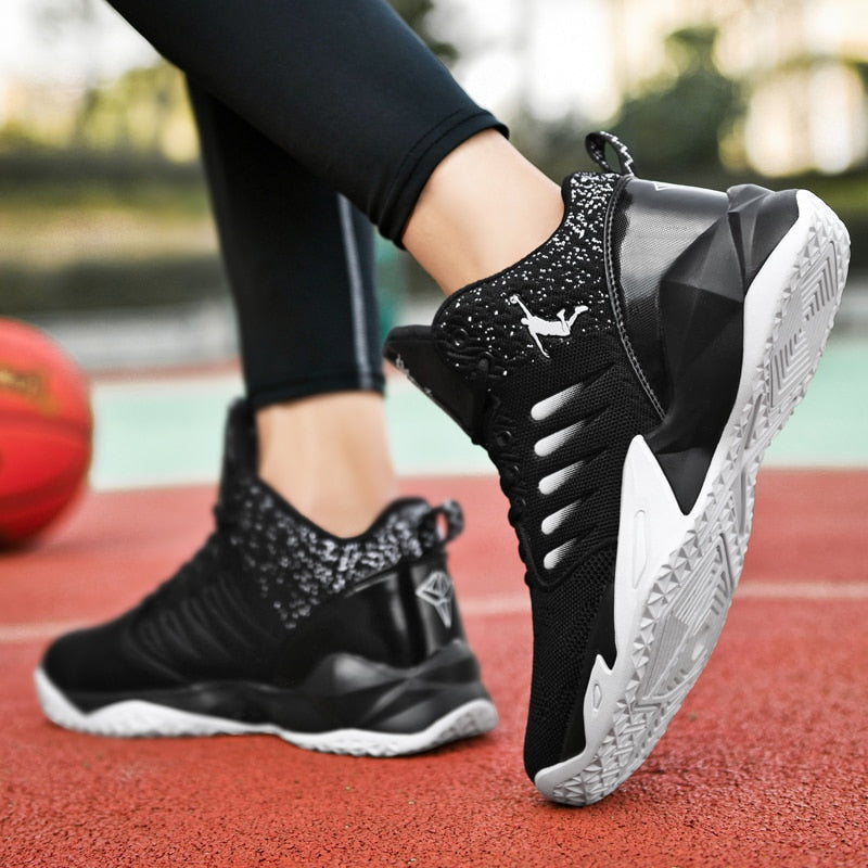 Shoes Leather Men's Sneaker Men Non-Slip Training Basketball Shoe Breathable Gym Training Athletic Basketball Sneakers For Women