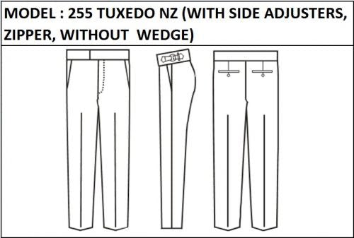 SLIM PANT -  MODEL_255_TUXEDO_NZ_WITH_SIDE_ADJUSTERS_ZIPPER_WITHOUT_WEDGE