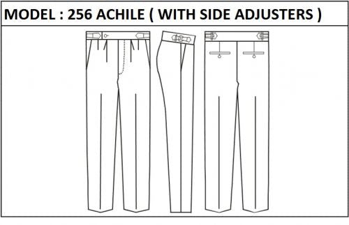 SLIM PANT -  MODEL_256_ACHILLE_WITH_SIDE_ADJUSTERS_ZIPPER_WITHOUT_WEDGE