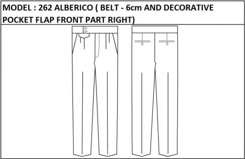 SLIM PANT -  MODEL_262_ALBERICO_BELT_6sm_DECORATIVE_POCKET_FLAP_FRONT_PART_RIGHT_ZIPPER_WITHOUT_WEDGE