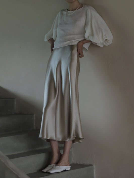 Women's Fashion Satin Silk A-line Long Skirt (7 Colors)