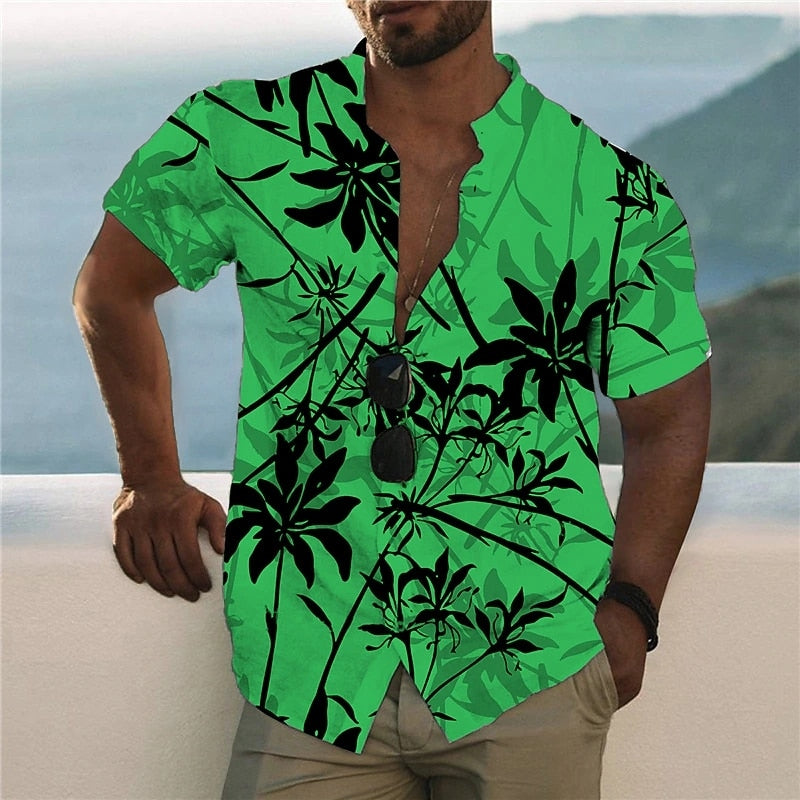 Men's 3d Printed Hawaiian Beach Short Sleeve Fashion Shirts - Collection 1 (9 Styles)
