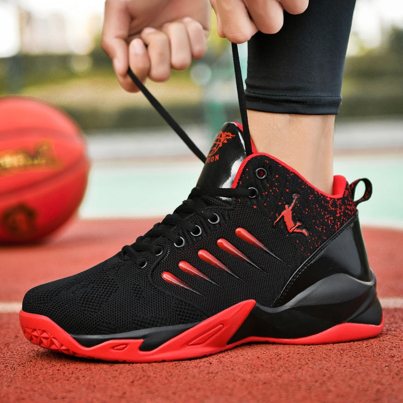 Shoes Leather Men's Sneaker Men Non-Slip Training Basketball Shoe Breathable Gym Training Athletic Basketball Sneakers For Women