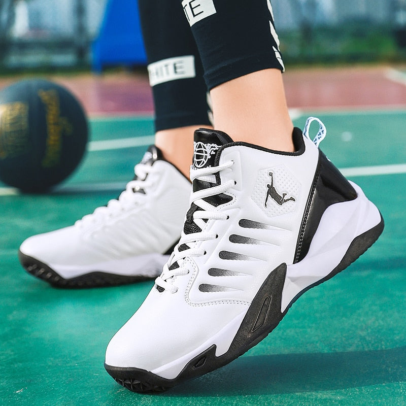 Shoes Leather Men's Sneaker Men Non-Slip Training Basketball Shoe Breathable Gym Training Athletic Basketball Sneakers For Women
