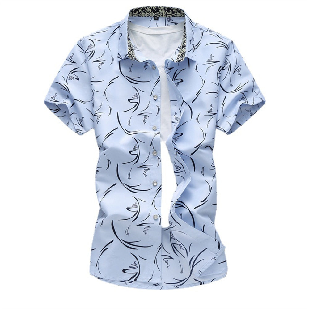 Men's 3d Printed Hawaiian Beach Short Sleeve Fashion Shirts - Collection 2 (9 Styles)