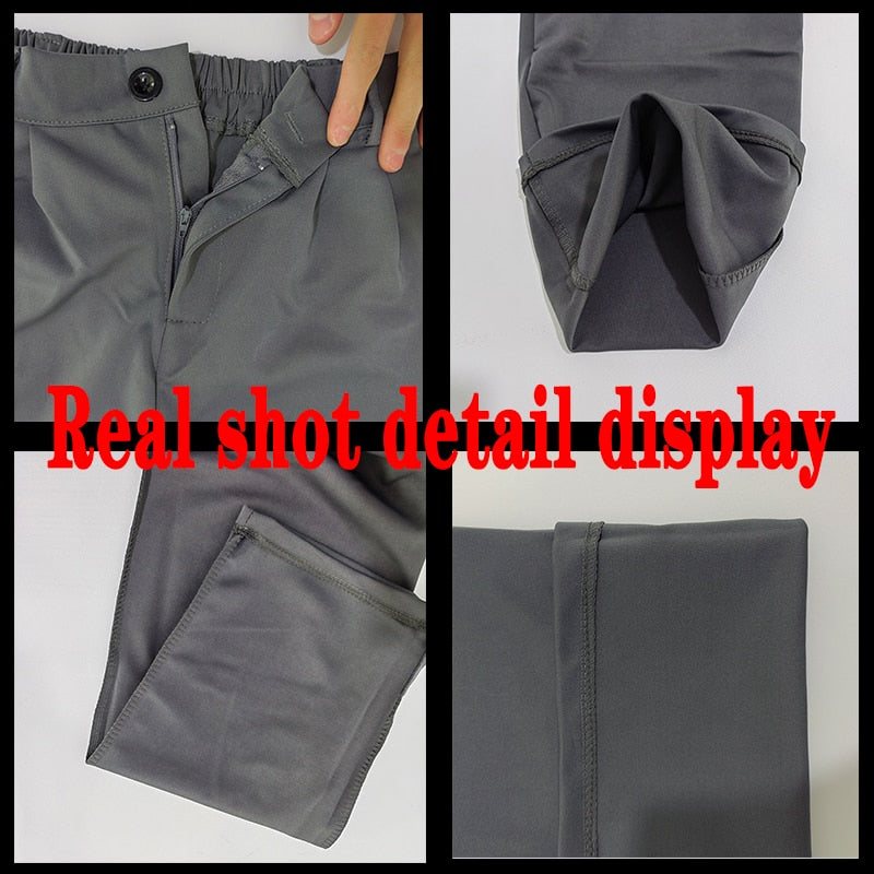 Women's Wide Leg Loose High Waist Korean Style Solid Office Straight Pants (2 Colors)