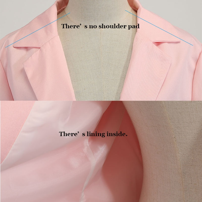 Women's Solid Long Loose Business Casual Blazers - Collection 2 (10 Colors)