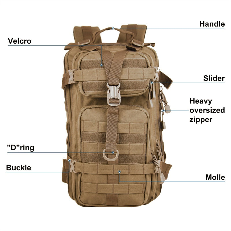 35L Tactical Backpack Molle Assault Rucksack Men Women Backpacks Travel Camping Mochila Militar Tatica Hunting Hiking Backpack