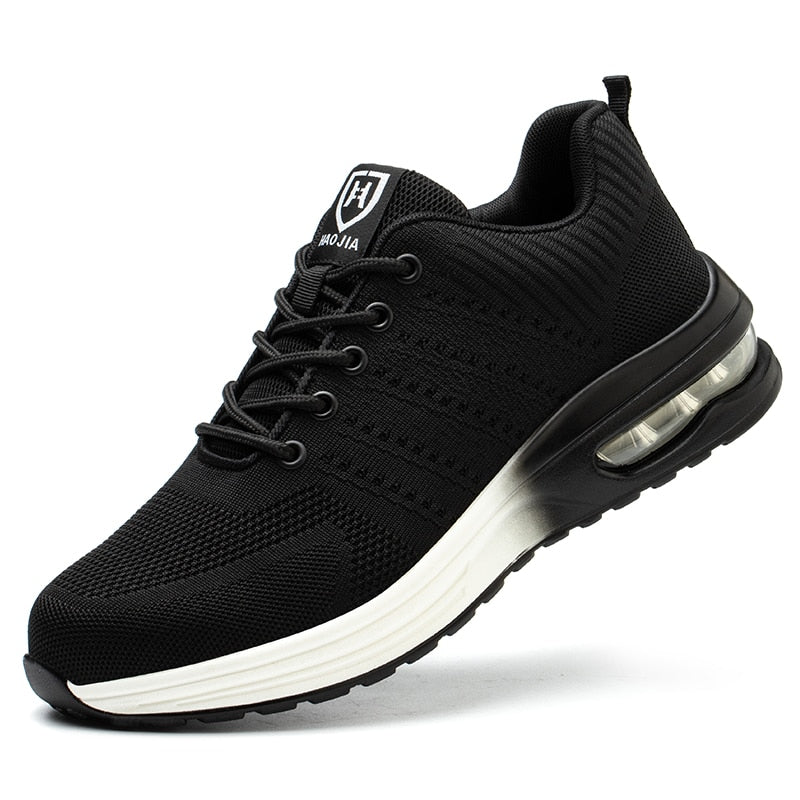 Breathable Men Work Safety Shoes Steel Toe Cap Air Cushion Working Boots Construction Indestructible Work Sneakers Men Shoes