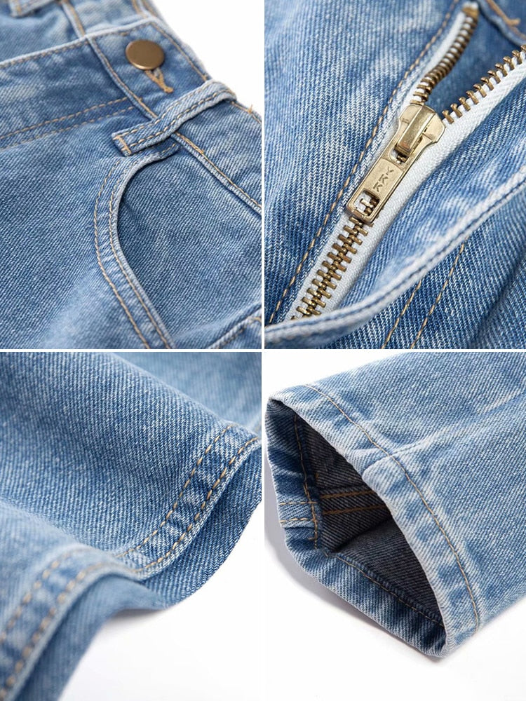 Women's High Waist Full Length Boyfriends Denim (3 Colors)