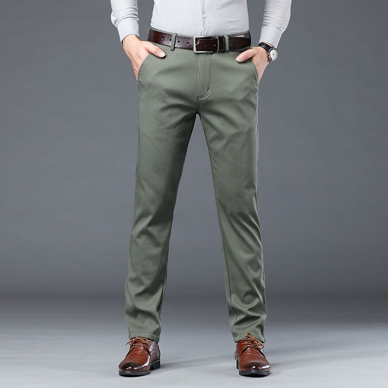 Men's Winter Warm Business Cotton Smart Casual Pants (6 Colors)