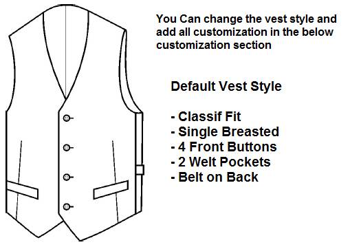 CASHMERE LIGHT Black Pearl Navy Pinstripes Made To Measure Vest - CER0028_MTM_SV