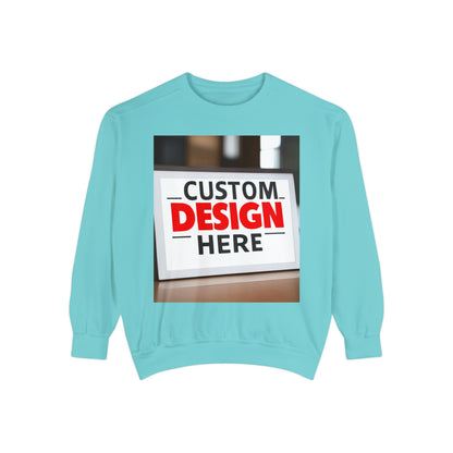 NAAMS Unisex Classic Fit Design Your Own Crewneck Garment-Dyed Sweatshirt  -  9.5 oz 80% Cotton