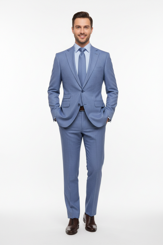 Moody Blue Plain Made To Measure Jacket - VBC0518_MTM_SJ
