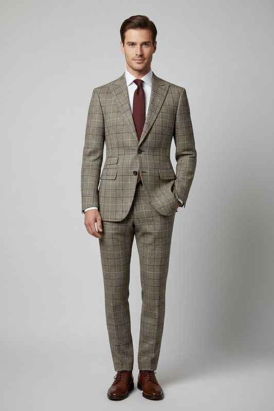 Black Bean Glencheck Made To Measure Jacket - VBC0540_MTM_SJ