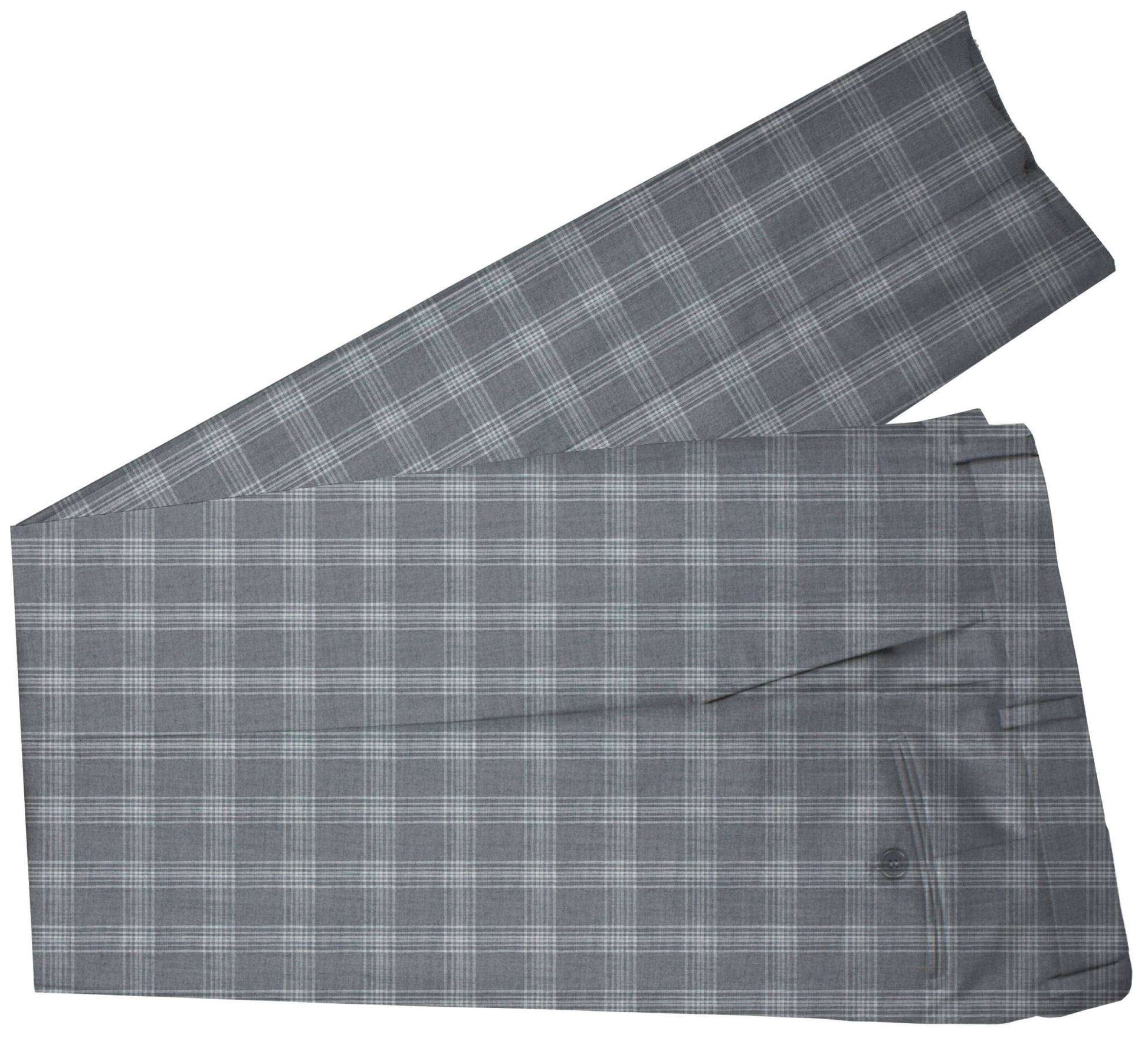 Aluminium Grey Plaid Made To Measure Pant - VBC0092_MTM_SP