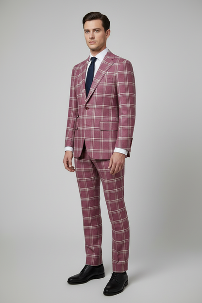 Cadillac Red Plaid Made To Measure Jacket - VBC0148_MTM_SJ