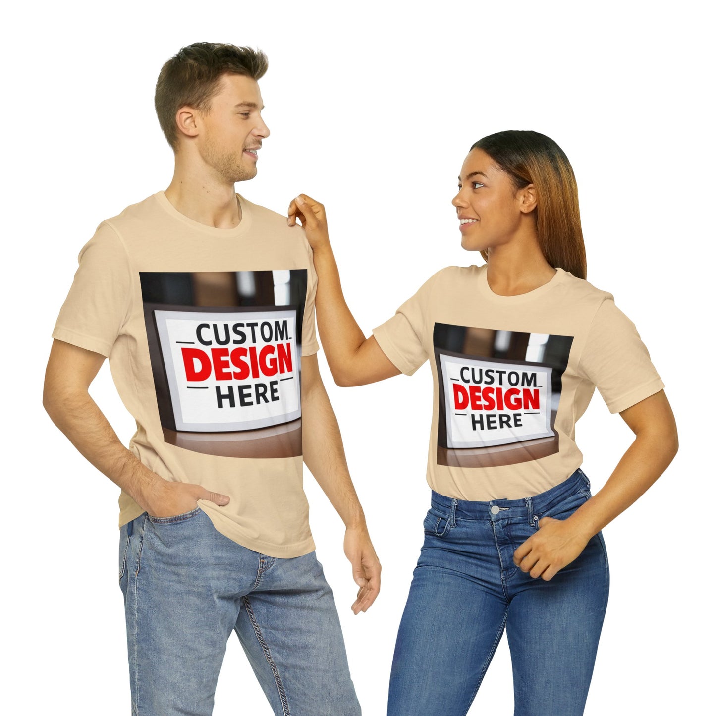 NAAMS Design Your Custom Tee - Unisex 4.2oz 100% Cotton Jersey Short Sleeve Tee