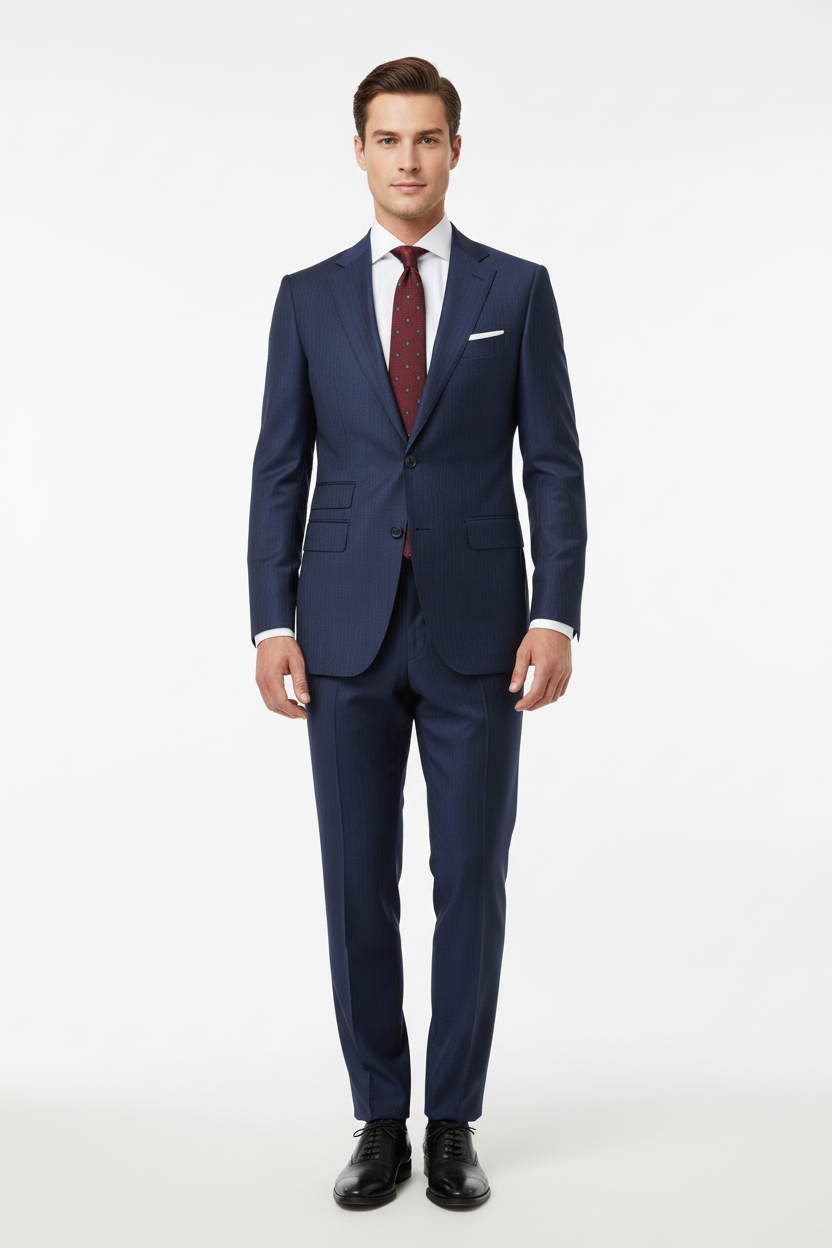 Aluminium Grey Pinstripes Made To Measure Jacket - VBC0475_MTM_SJ