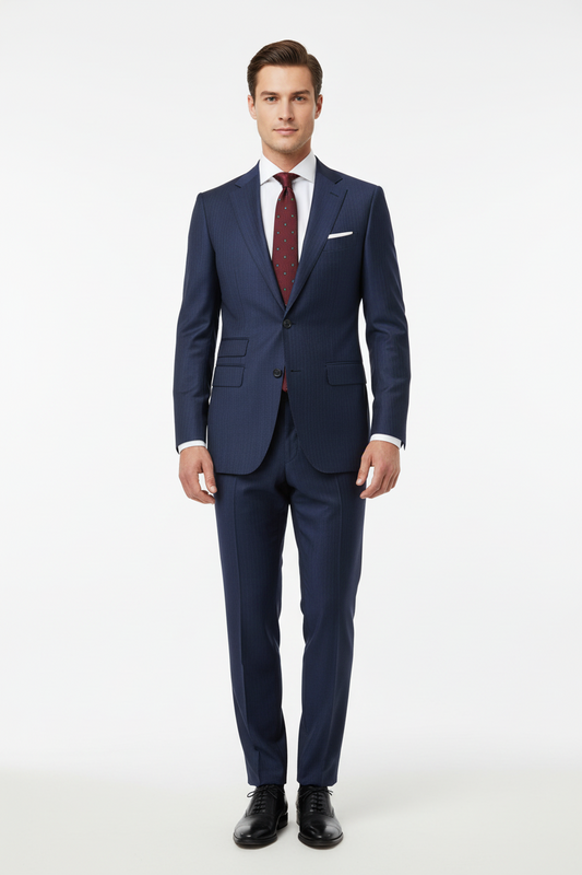 Aluminium Grey Pinstripes Made To Measure Jacket - VBC0475_MTM_SJ