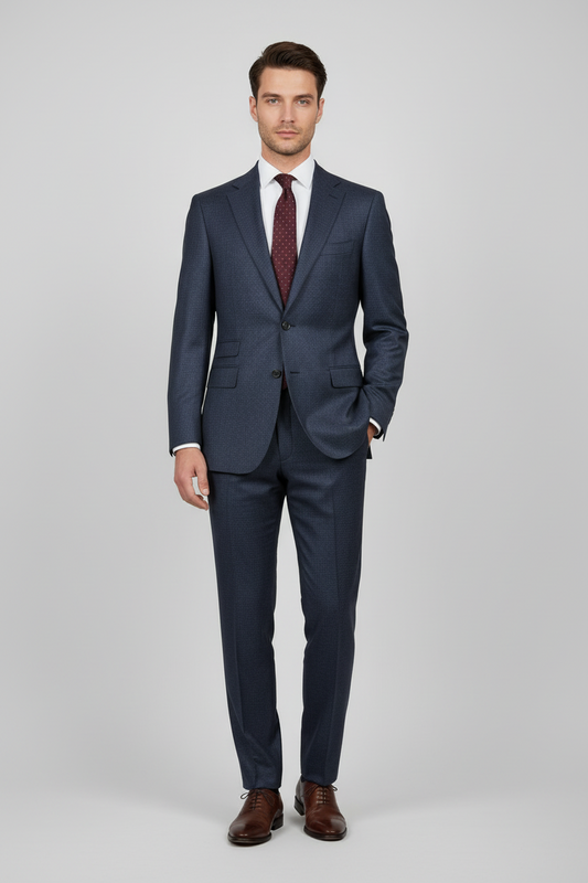 Navy Dots Made To Measure Jacket - VBC0478_MTM_SJ