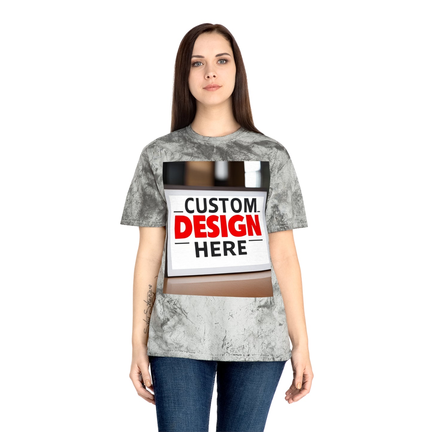 NAAMS Unisex Custom Your Own Design Color Blast 6.1oz 100% Cotton T-Shirt