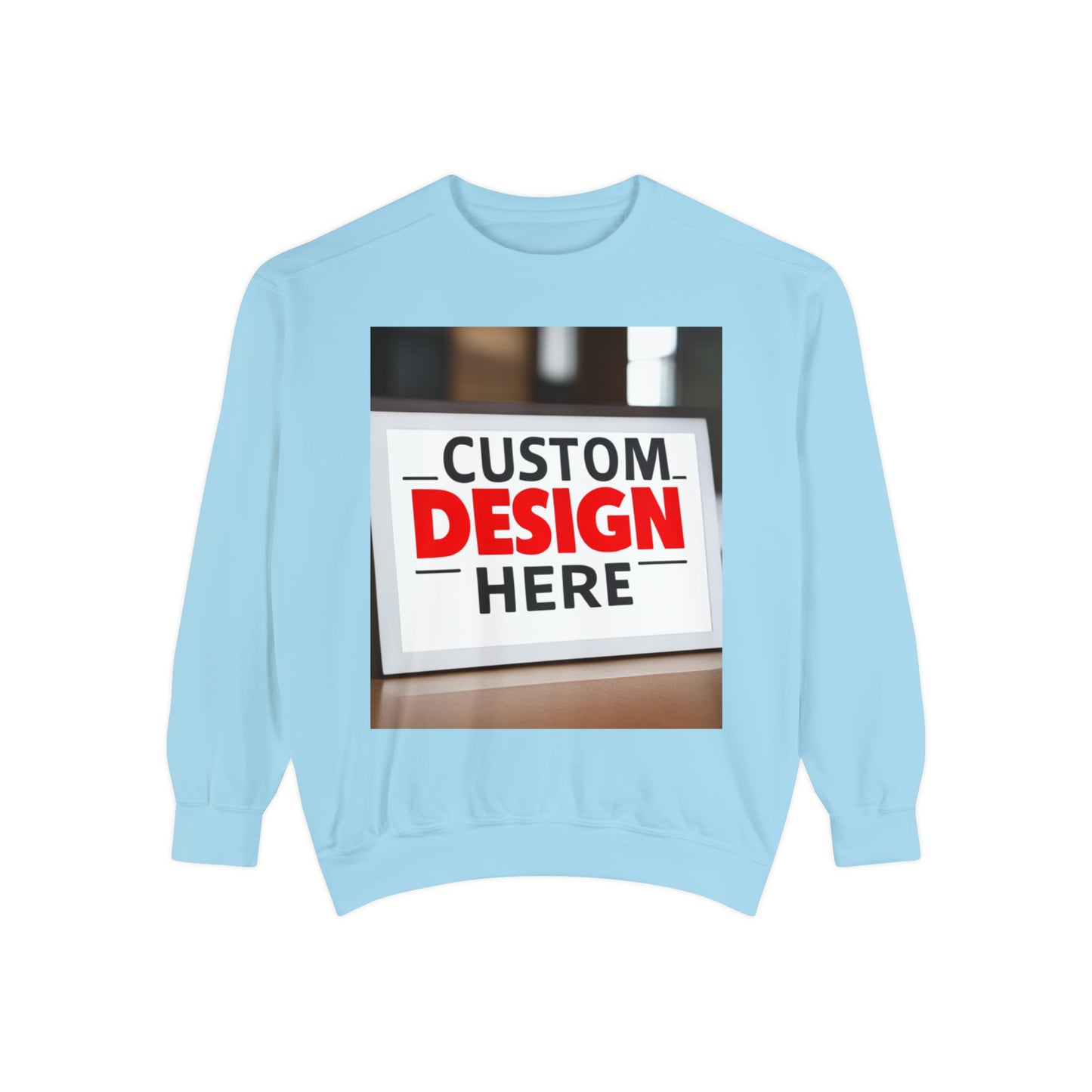 NAAMS Unisex Classic Fit Design Your Own Crewneck Garment-Dyed Sweatshirt  -  9.5 oz 80% Cotton