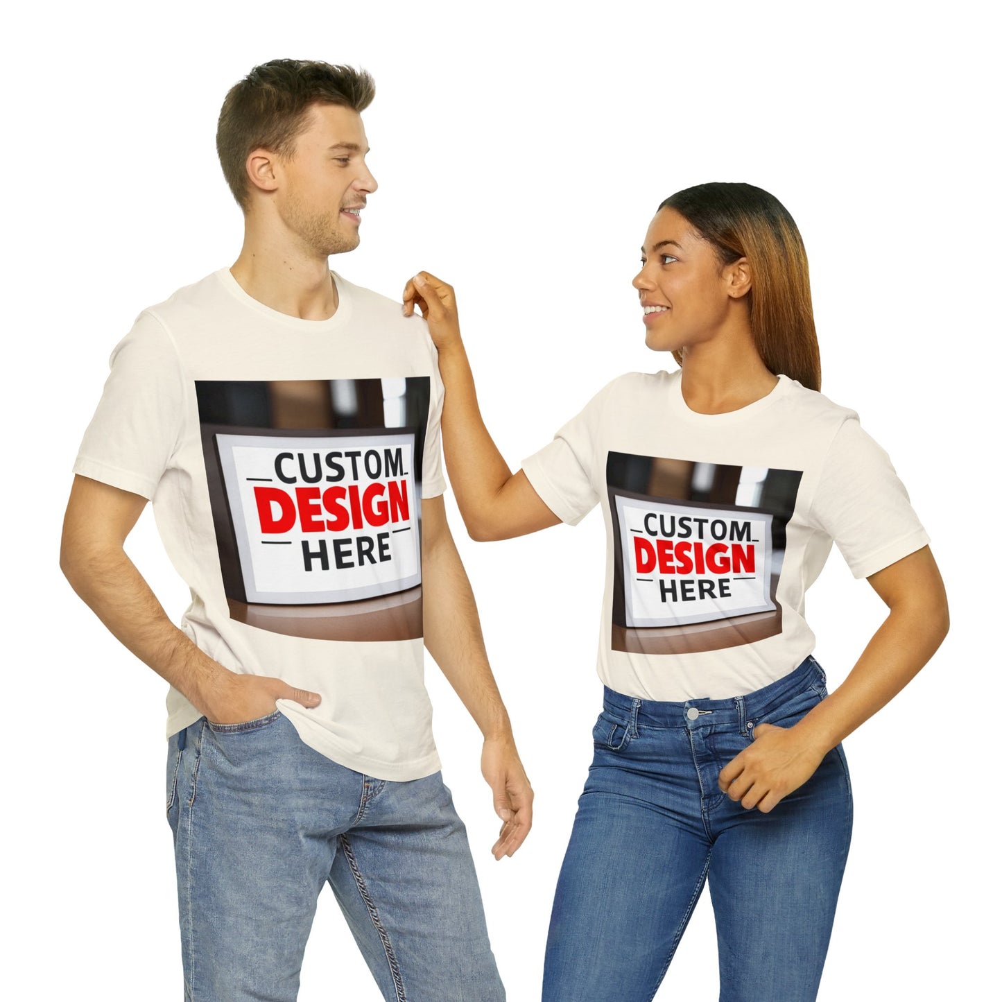 NAAMS Design Your Custom Tee - Unisex 4.2oz 100% Cotton Jersey Short Sleeve Tee