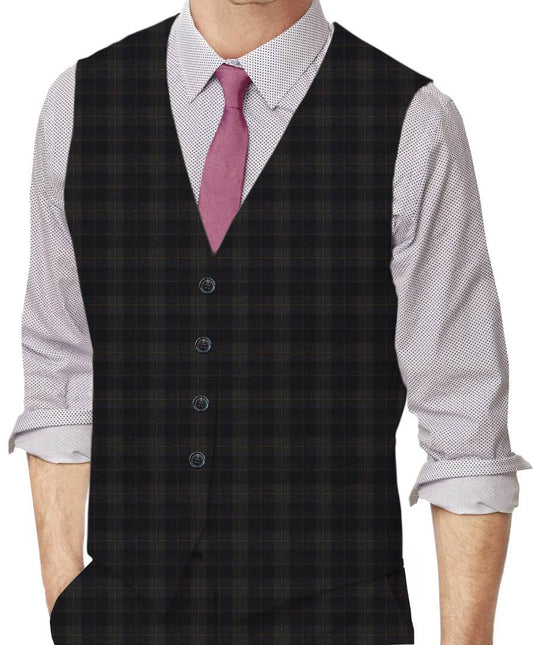 Windowpane Made To Measure Vest  - ET0289_MTM_SV