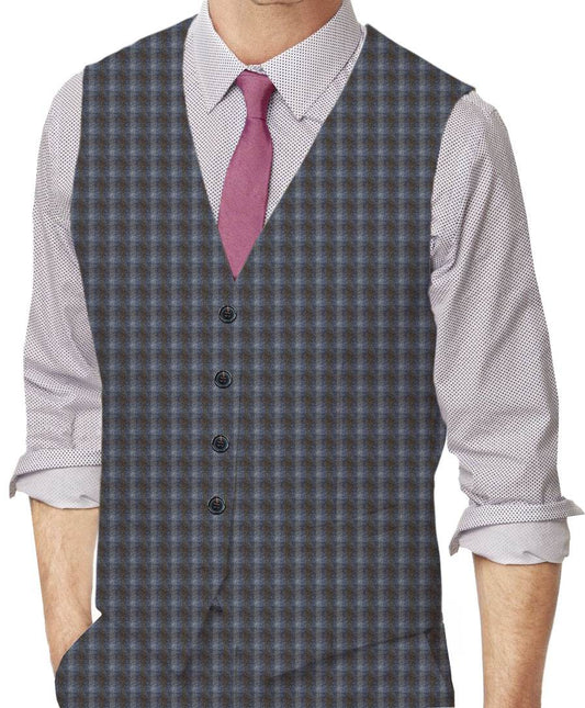 Check Made To Measure Vest  - ET0178_MTM_SV