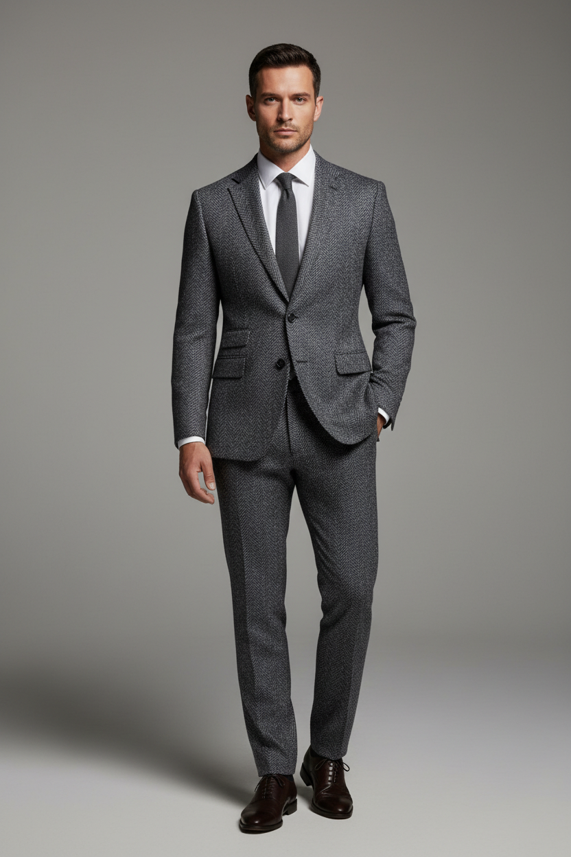 Herringbone Made To Measure Jacket  - ET0375_MTM_SJ