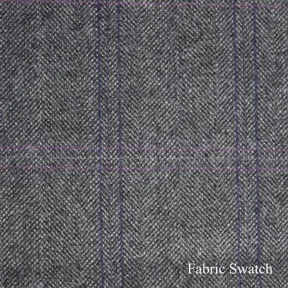 HerringboneWindowpane Made To Measure Vest  - ET0141_MTM_SV
