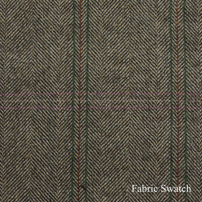 Herringbone Windowpane Made To Measure Vest  - ET0142_MTM_SV