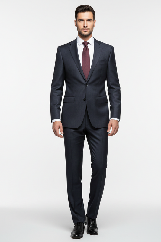 Black Herringbone Made To Measure Jacket - VBC0588_MTM_SJ