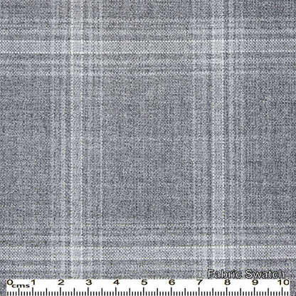 Aluminium Grey Plaid Made To Measure Vest - VBC0430_MTM_SV