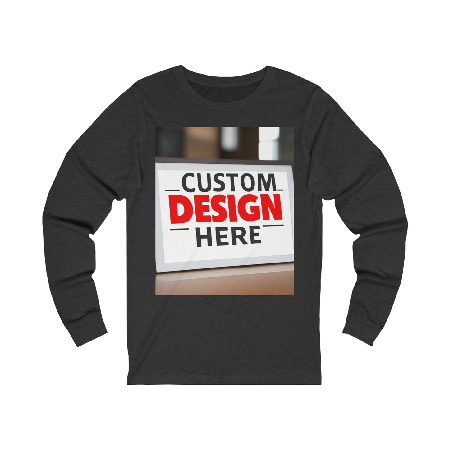 NAAMS Unisex Design Your Custom Jersey Long Sleeve Tee -  4.2oz 100% Airlume Cotton