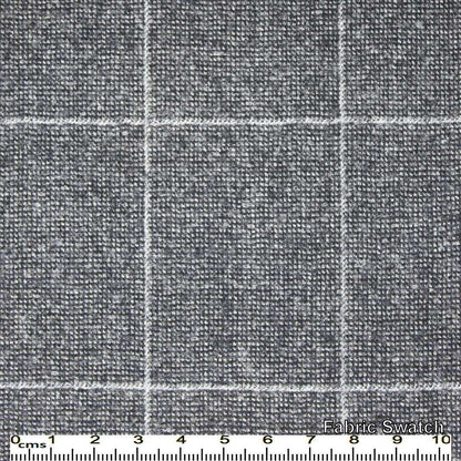 Aluminium Grey Nailhead Windowpane Made To Measure Jacket - VBC0442_MTM_SJ