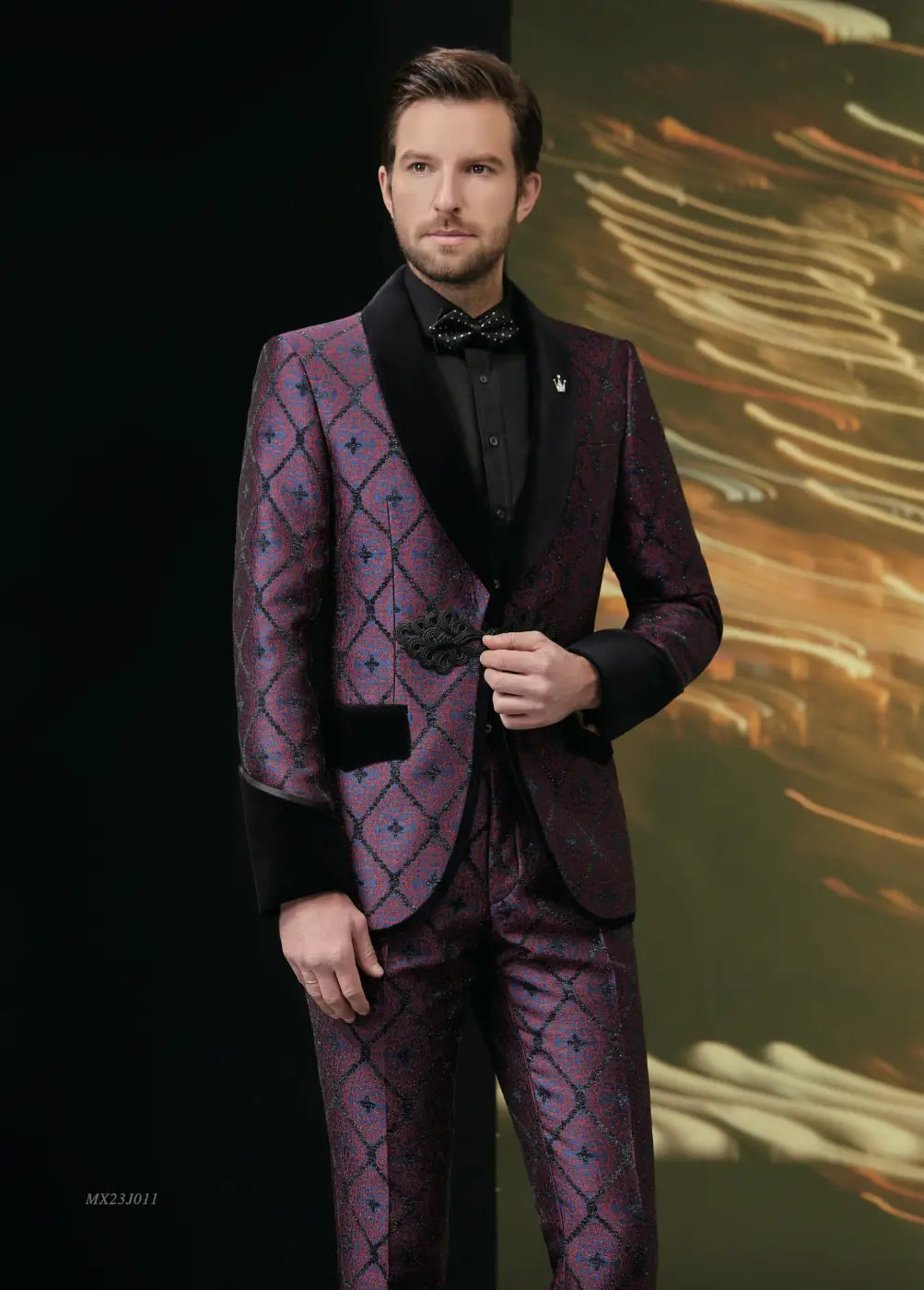 Premium Jacquard Tuxedo Suit - AA23J011