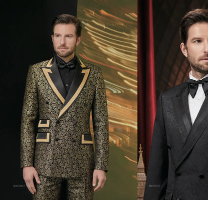 Premium Jacquard Tuxedo Suit - AA23J013