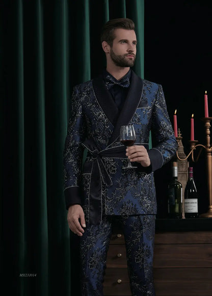 Premium Jacquard Tuxedo Suit - AA23J014